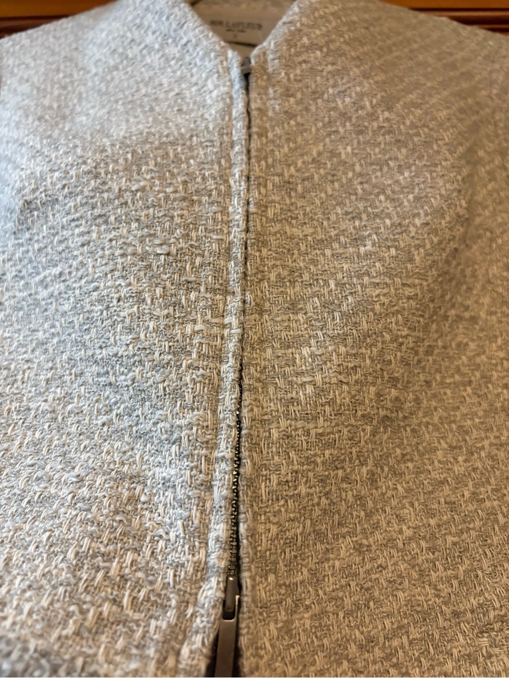 MM Lafleur “The Jie Jacket” Cream Textured Tweed-Like Fringe Trim Jacket - Sz. 2 - Picture 8 of 15